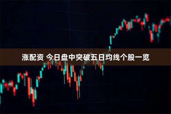 涨配资 今日盘中突破五日均线个股一览